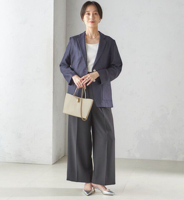 SHIPS for women「〈接触冷感/手洗い可能〉トリアセテート混 シングル 2ボタン ジャケット」|テーラードジャケット|