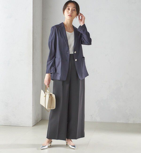 SHIPS for women「〈接触冷感/手洗い可能〉トリアセテート混 シングル 2ボタン ジャケット」|テーラードジャケット|