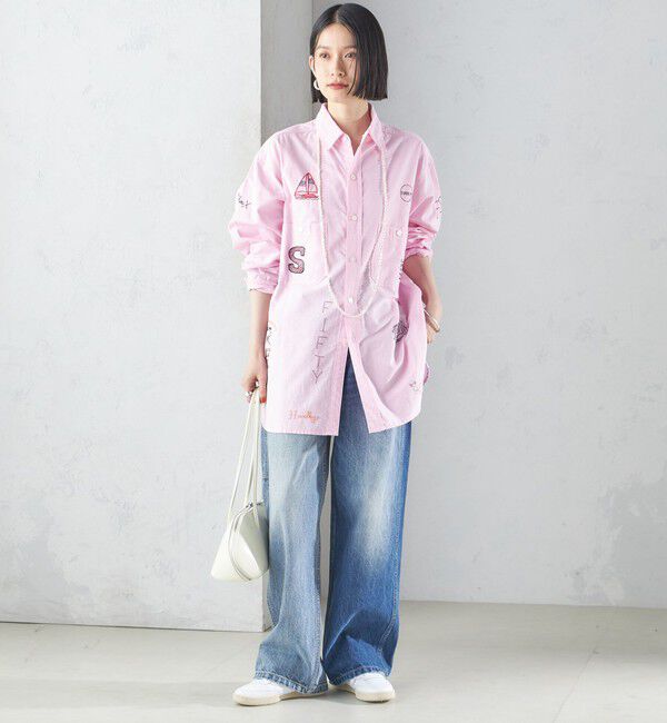 SHIPS for women「【SHIPS別注】WHITE FIELD: エンブロイダリー シャツ」|シャツ・ブラウス|