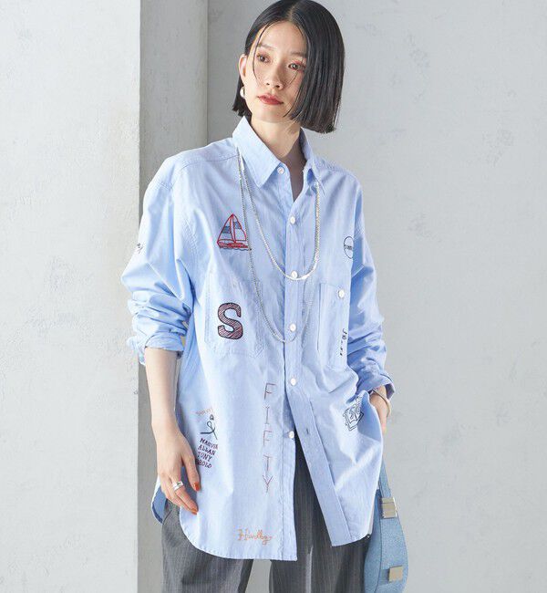 SHIPS for women「【SHIPS別注】WHITE FIELD: エンブロイダリー シャツ」|シャツ・ブラウス|