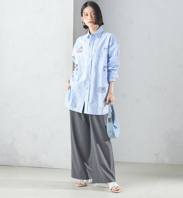 SHIPS for women「【SHIPS別注】WHITE FIELD: エンブロイダリー シャツ」|シャツ・ブラウス|