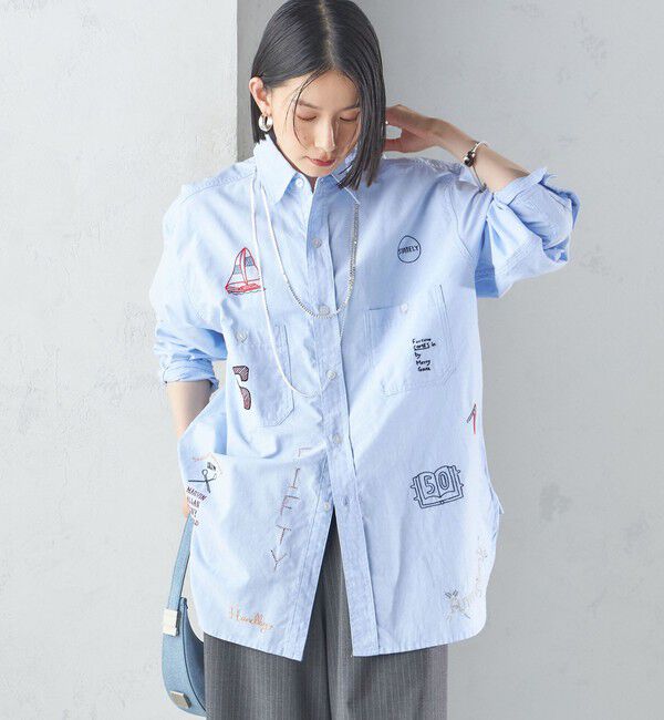 SHIPS for women「【SHIPS別注】WHITE FIELD: エンブロイダリー シャツ」|シャツ・ブラウス|