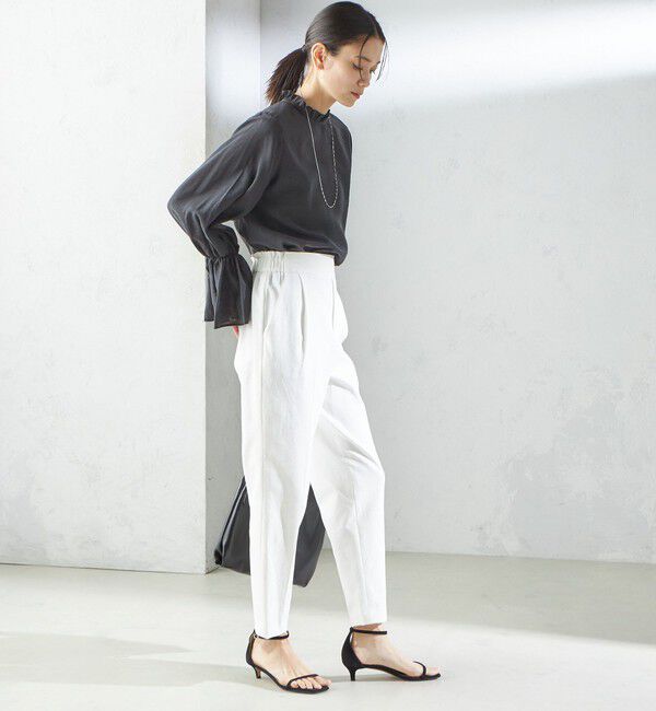 SHIPS for women「〈手洗い可能〉シルク混 シャイニー フリル スリーブ ブラウス」|シャツ・ブラウス|