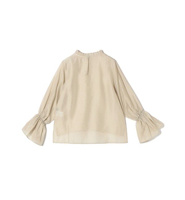 SHIPS for women「〈手洗い可能〉シルク混 シャイニー フリル スリーブ ブラウス」|シャツ・ブラウス|