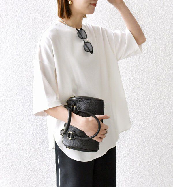 SHIPS any「SHIPS any:〈接触冷感/汗染み防止加工/洗濯機可能〉ラウンドヘム クルー ビッグ TEE」|Tシャツ・カットソー|ホワイト