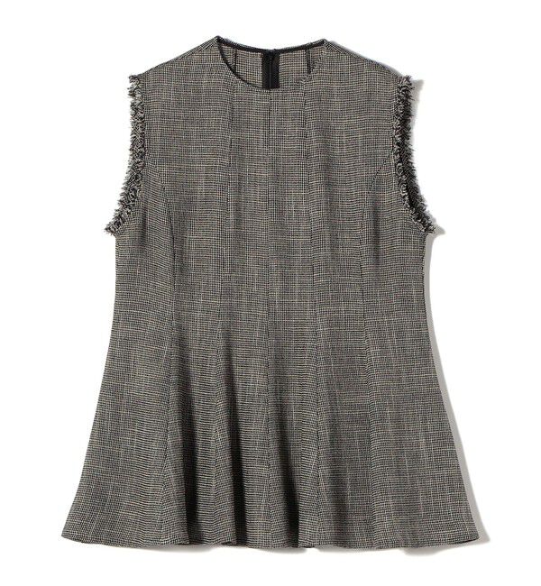 SHIPS for women「〈手洗い可能〉カラミ ペプラム ノースリーブ ブラウス」|シャツ・ブラウス|