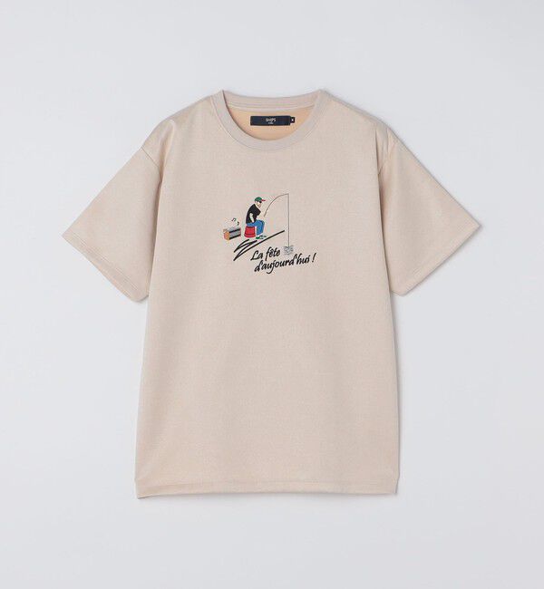 SHIPS Colors 「SHIPS Colors:ポリエステル フェイクスエード エンブロイダリー Tシャツ」|Tシャツ・カットソー|