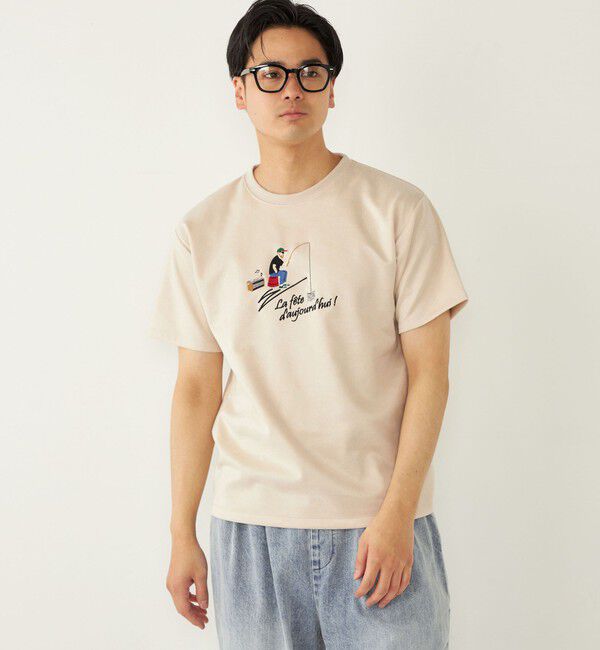 SHIPS Colors 「SHIPS Colors:ポリエステル フェイクスエード エンブロイダリー Tシャツ」|Tシャツ・カットソー|