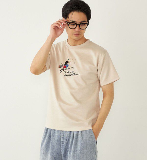 SHIPS Colors 「SHIPS Colors:ポリエステル フェイクスエード エンブロイダリー Tシャツ」|Tシャツ・カットソー|