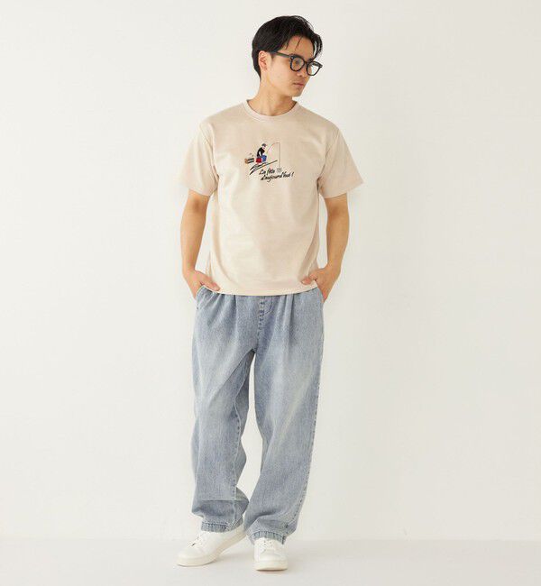 SHIPS Colors 「SHIPS Colors:ポリエステル フェイクスエード エンブロイダリー Tシャツ」|Tシャツ・カットソー|