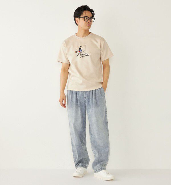 SHIPS Colors 「SHIPS Colors:ポリエステル フェイクスエード エンブロイダリー Tシャツ」|Tシャツ・カットソー|