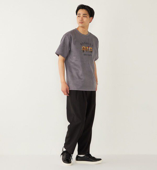 SHIPS Colors 「SHIPS Colors:ポリエステル フェイクスエード エンブロイダリー Tシャツ」|Tシャツ・カットソー|