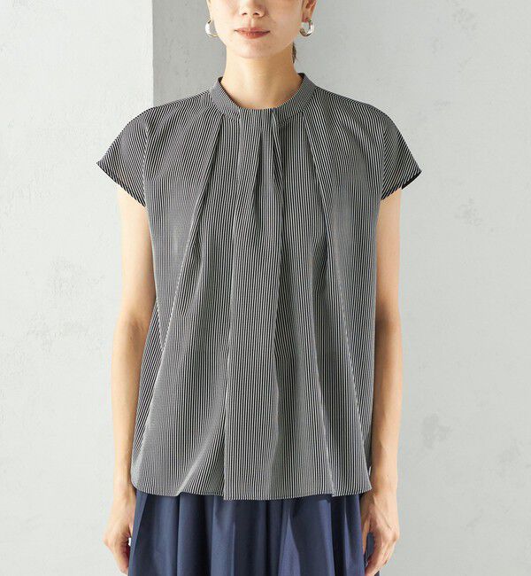 SHIPS for women「〈手洗い可能〉タック タイ フレンチ スリーブ ブラウス」|シャツ・ブラウス|