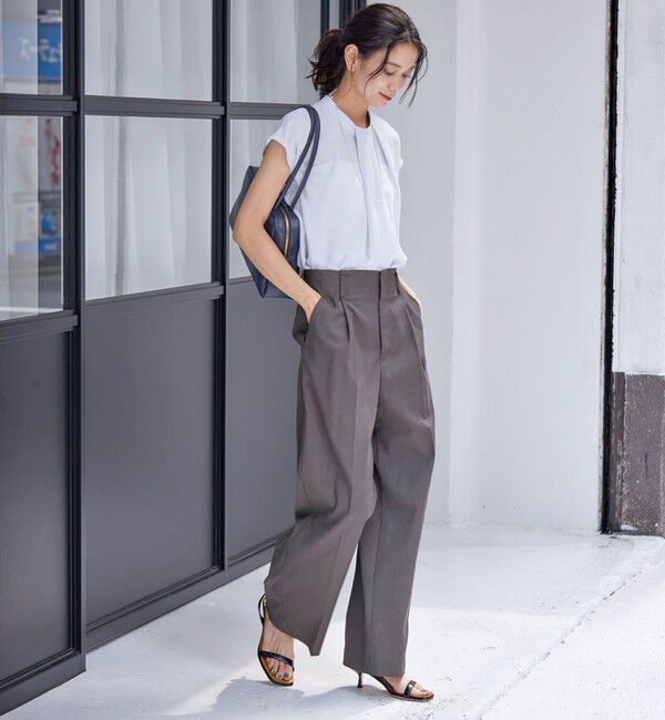 SHIPS for women「〈手洗い可能〉タック タイ フレンチ スリーブ ブラウス」|シャツ・ブラウス|