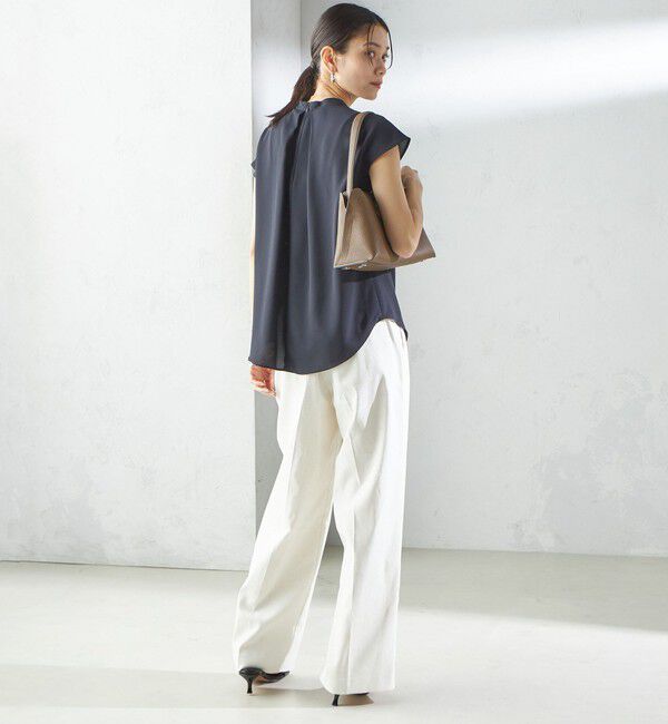 SHIPS for women「〈手洗い可能〉タック タイ フレンチ スリーブ ブラウス」|シャツ・ブラウス|