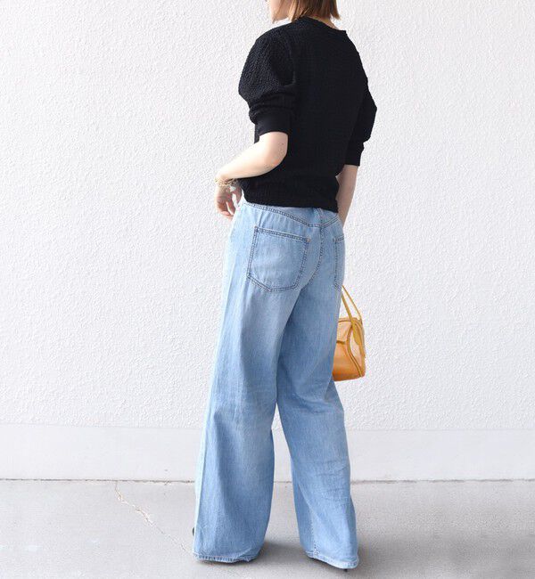 SHIPS for women「【WEB限定】〈手洗い可能〉バンピー シャーリング 5分袖 カーディガン」|カーディガン|