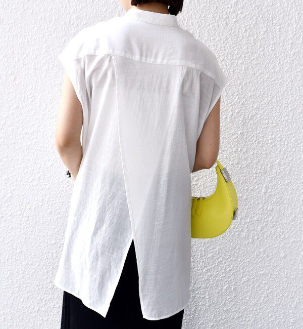 SHIPS for women「【WEB限定】〈手洗い可能〉サイド ボタン バック レイヤード ブラウス」|シャツ・ブラウス|