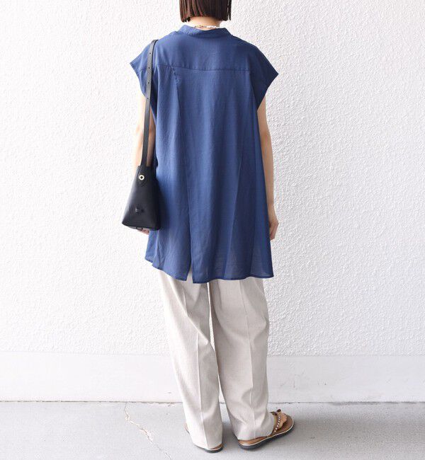 SHIPS for women「【WEB限定】〈手洗い可能〉サイド ボタン バック レイヤード ブラウス」|シャツ・ブラウス|