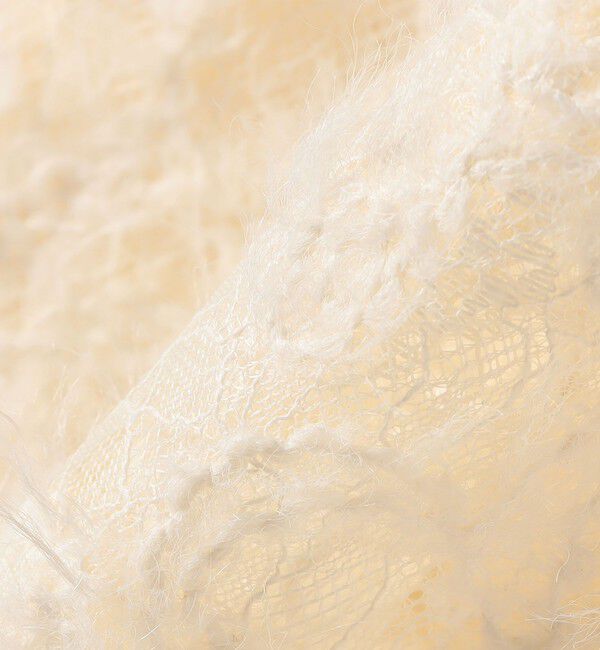 SHIPS for women「《追加予約》【WEB限定】〈手洗い可能〉チュール フェザー レース 羽織」|シャツ・ブラウス|