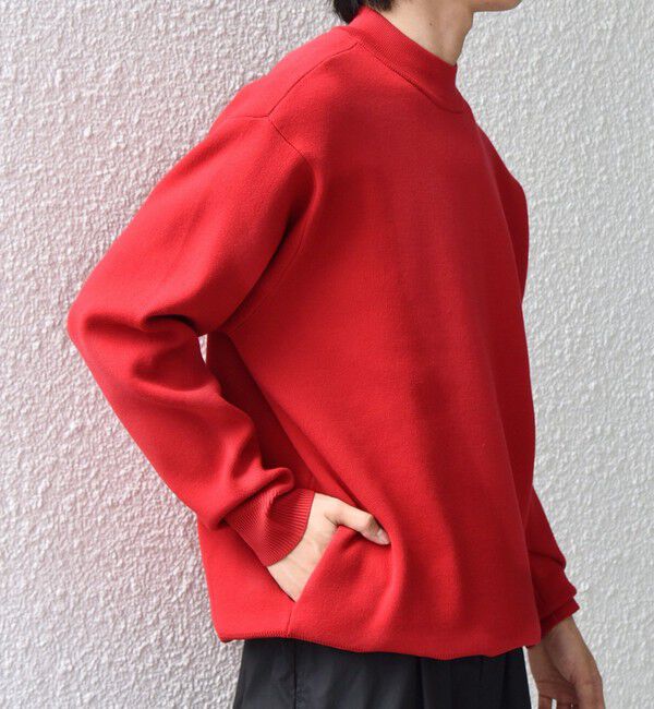 SHIPS any「SHIPS any:〈手洗い可能〉RETENTION リラックス モックネック ニット◇」|ニット・セーター|レッド