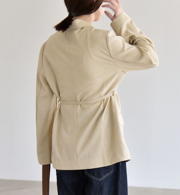 quaranciel「《予約》quaranciel:〈手洗い可能〉リングベルト ライト テーラード ジャケット」|テーラードジャケット|