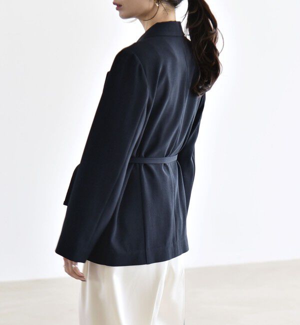quaranciel「《予約》quaranciel:〈手洗い可能〉リングベルト ライト テーラード ジャケット」|テーラードジャケット|