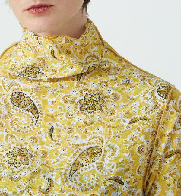 SOULEIADO「ポリエステルコットンプリント　ボトルネックプルオーバー」|Tシャツ・カットソー|