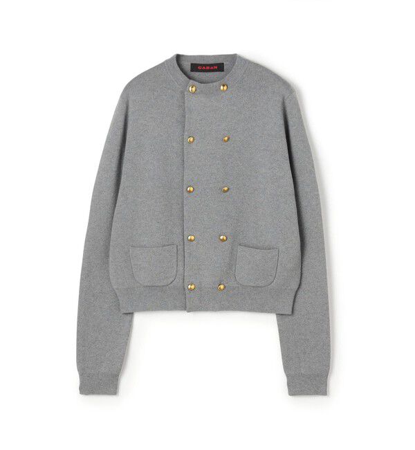 CABaN「コットンカシミヤ ダブルボタンカーディガン」|カーディガン|15 グレー