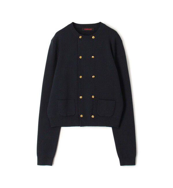 CABaN「コットンカシミヤ ダブルボタンカーディガン」|カーディガン|69 ネイビー