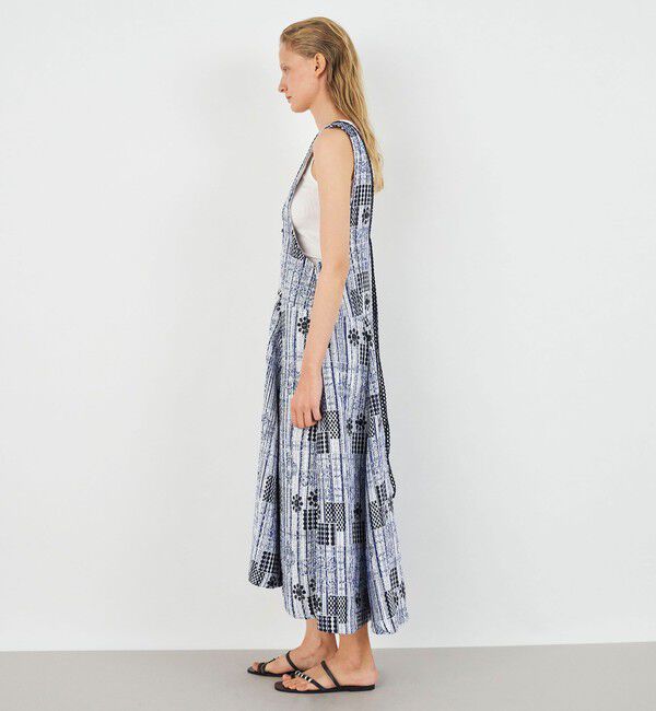 DES PRES「バスティングブリックジャカード ボリュームフレアワンピース」|ワンピース|