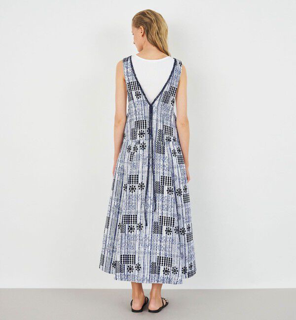 DES PRES「バスティングブリックジャカード ボリュームフレアワンピース」|ワンピース|