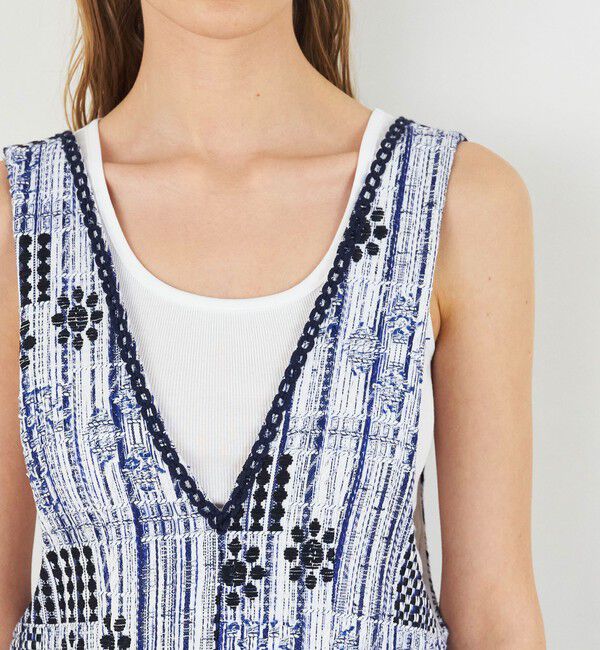 DES PRES「バスティングブリックジャカード ボリュームフレアワンピース」|ワンピース|