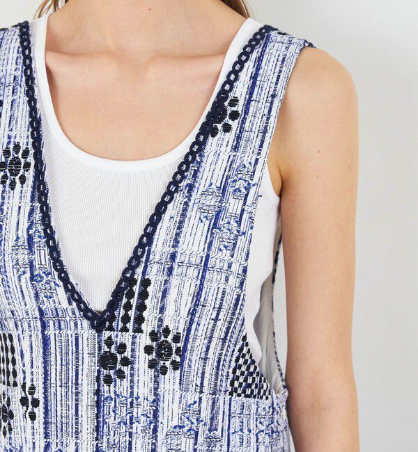 DES PRES「バスティングブリックジャカード ボリュームフレアワンピース」|ワンピース|