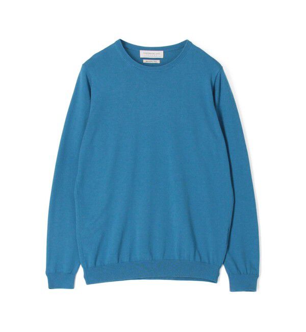 TOMORROWLAND MENS「シルクコットン クルーネックプルオーバー」|ニット・セーター|65 ブルー