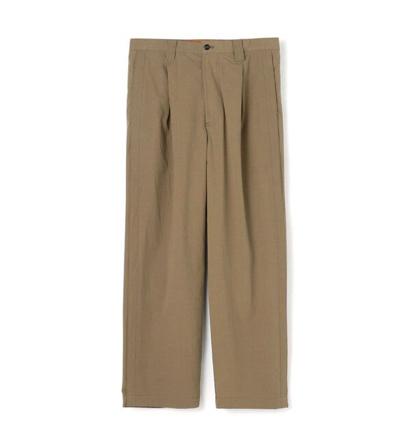 TOMORROWLAND MENS「コットンウェザー タックパンツ」|チノ|59 ダークグリーン