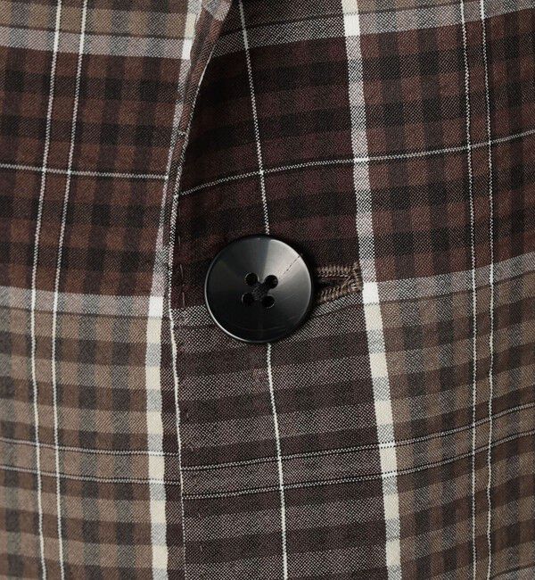 TOMORROWLAND MENS「ポリエステルウールサッカー シングルブレステッド2Bジャケット」|テーラードジャケット|