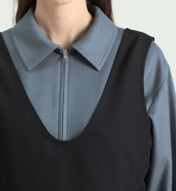 BACCA「ポリエステルウール ロングベスト」|シャツ・ブラウス|