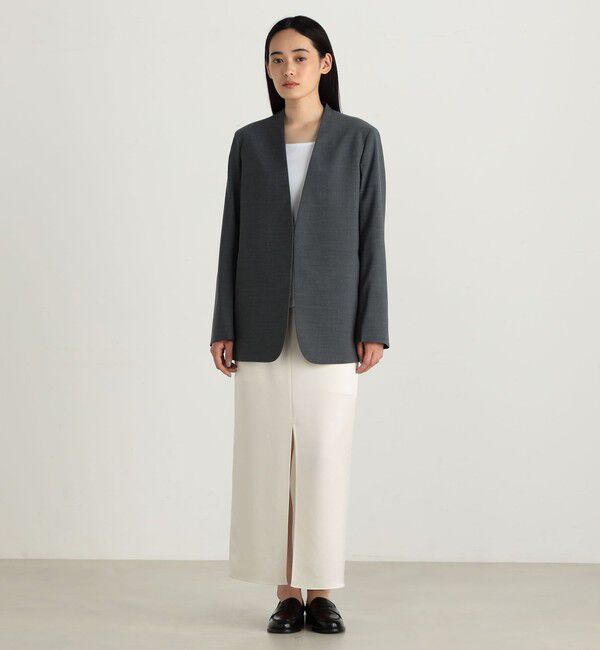 Edition「ハンマーサテン タイトスカート」|タイト|