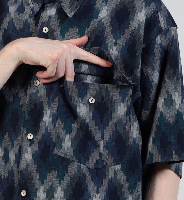 TOMORROWLAND MENS「コットン ダイヤモンドジャガード レギュラーカラーシャツ」|シャツ・ブラウス|