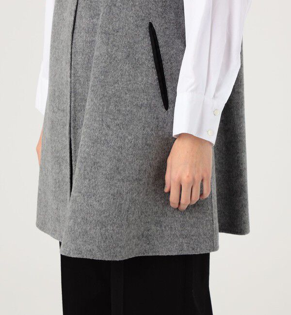 DES PRES「ライトダブルフェイスシャギー ストール付きジレ」|ダウンベスト・ベスト|