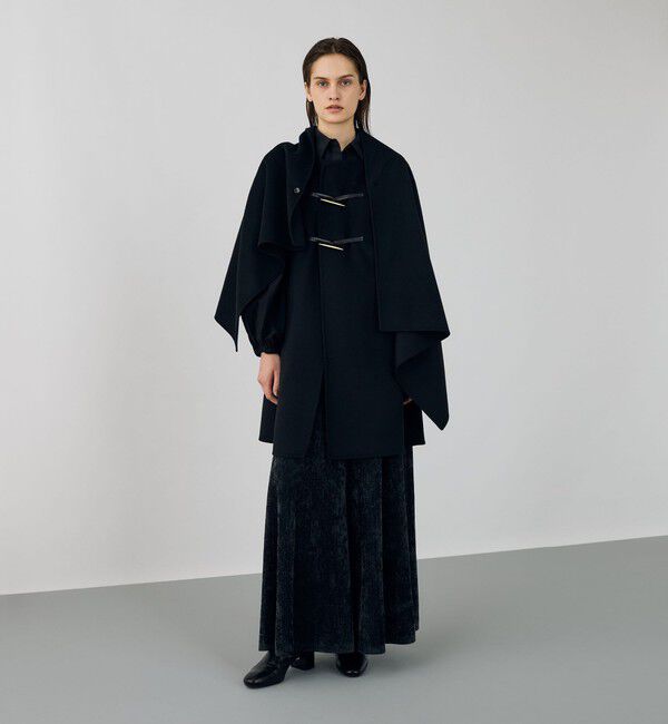 DES PRES「ライトダブルフェイスシャギー ストール付きジレ」|ダウンベスト・ベスト|