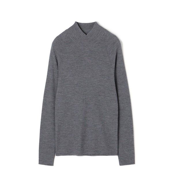 DES PRES「ウーステッドウールリブ Vラインハイネックプルオーバー」|ニット・セーター|15 グレー