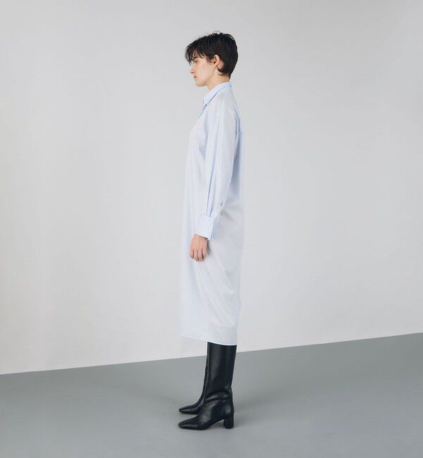 DES PRES「ドビークロス ウィングカラーシャツワンピース」|ワンピース|