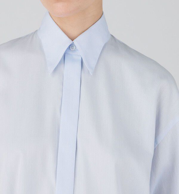 DES PRES「ドビークロス ウィングカラーシャツワンピース」|ワンピース|