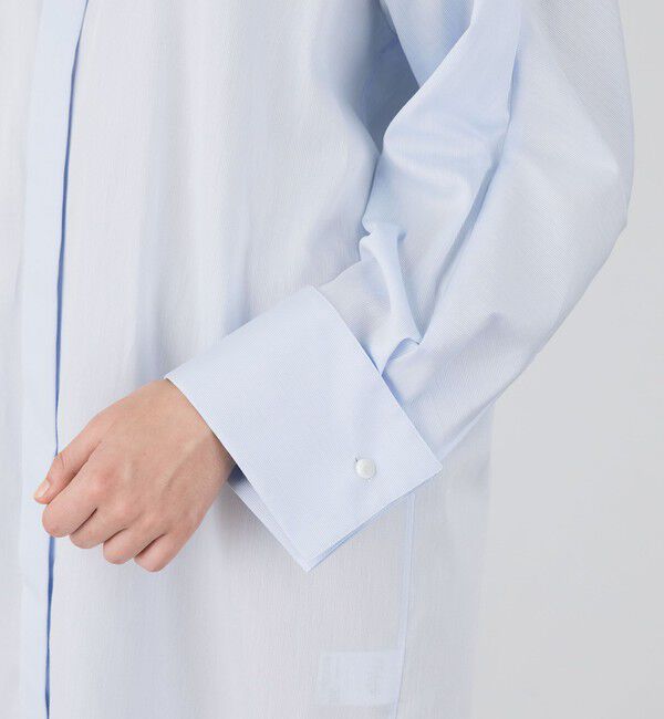 DES PRES「ドビークロス ウィングカラーシャツワンピース」|ワンピース|