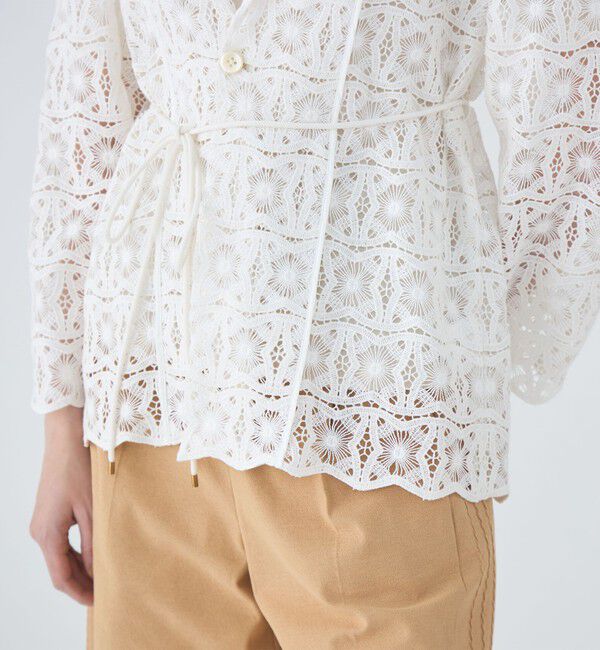 MACPHEE「ゲオフラワーレース シングルブレストジャケット」|テーラードジャケット|