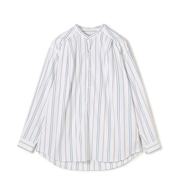 TOMORROWLAND MENS「スタンドカラープルオーバータックシャツ」|シャツ・ブラウス|12 ホワイト系