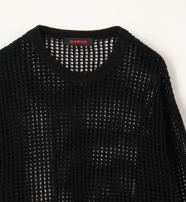 CABaN「CABaN コットンメッシュ クルーネックプルオーバー」|ニット・セーター|