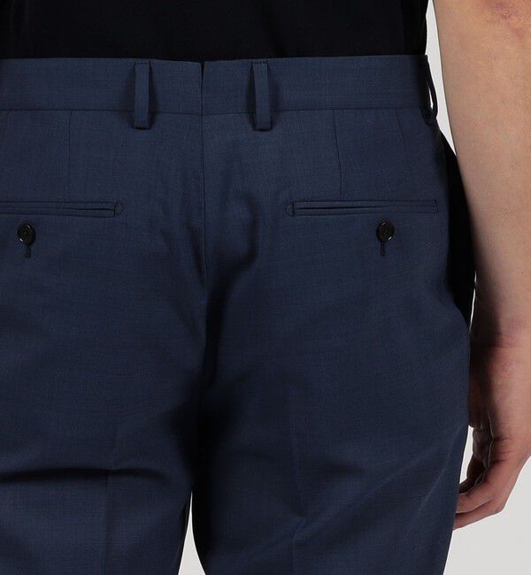 TOMORROWLAND MENS「Super120'sウールポリエステル ノープリーツスリムスラックス」|スラックス|