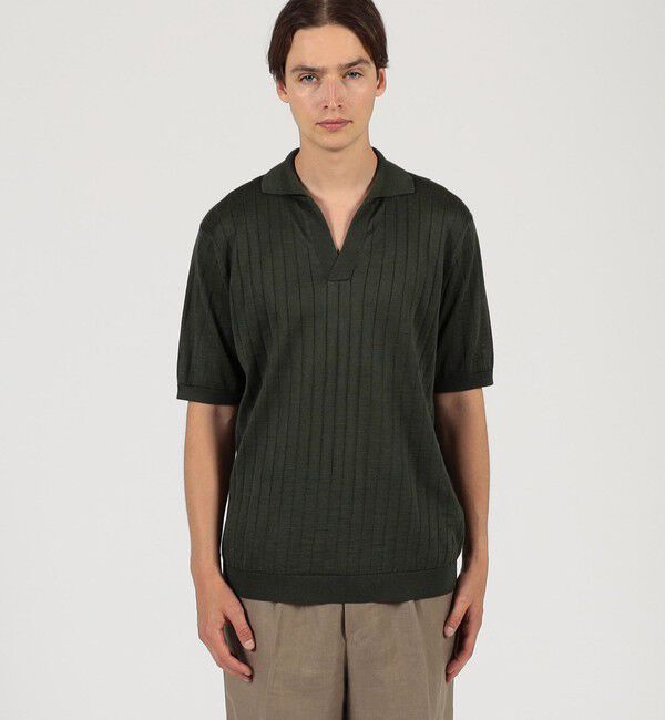 TOMORROWLAND MENS「ラミー ハーフスリーブ プルオーバーニット」|ニット・セーター|